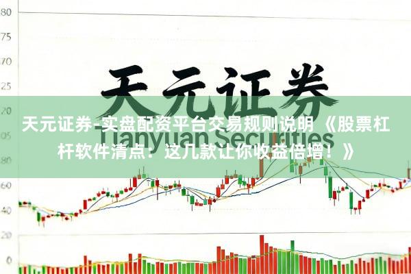 天元证券-实盘配资平台交易规则说明 《股票杠杆软件清点：这几款让你收益倍增！》