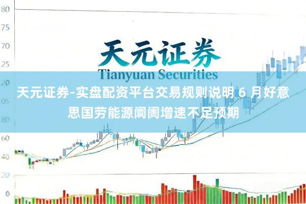 天元证券-实盘配资平台交易规则说明 6 月好意思国劳能源阛阓增速不足预期